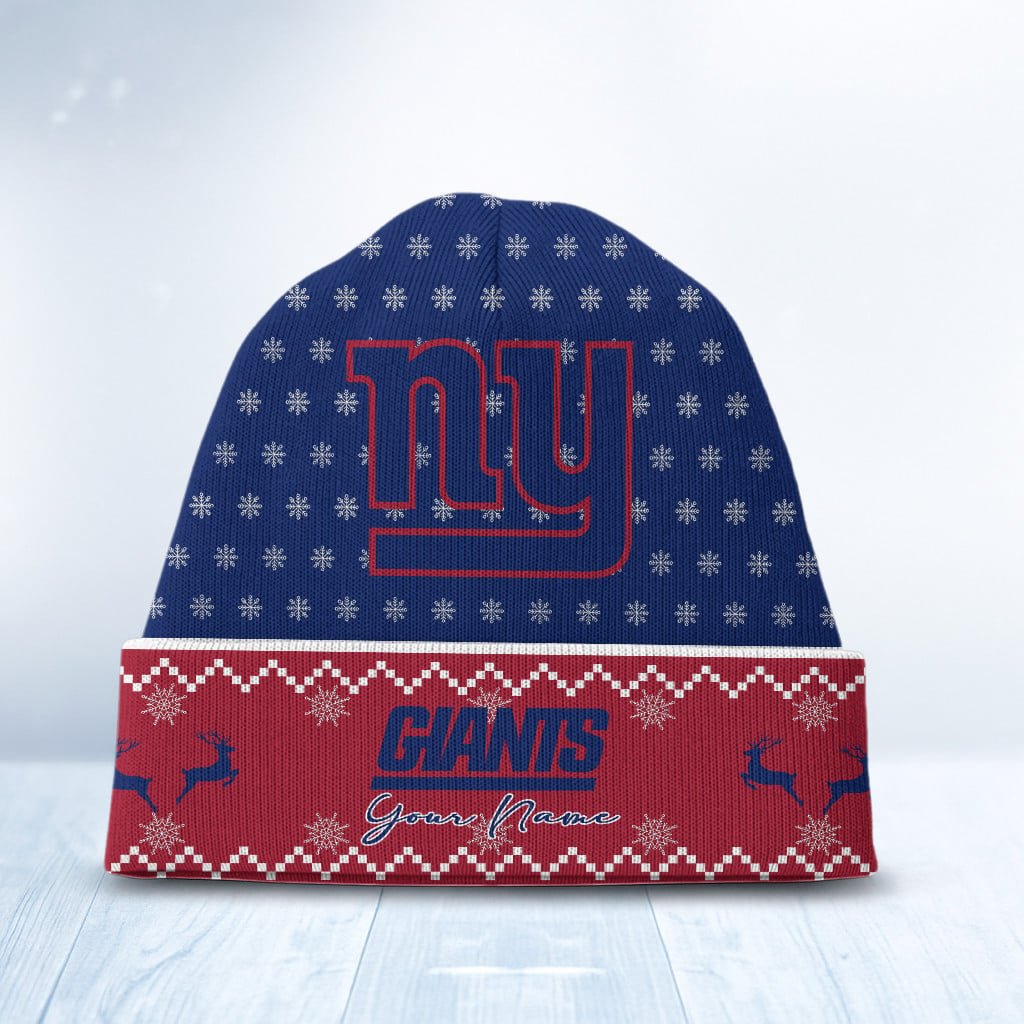 NYG x NFL Customized Beanie Hat Christmas DatND DVT