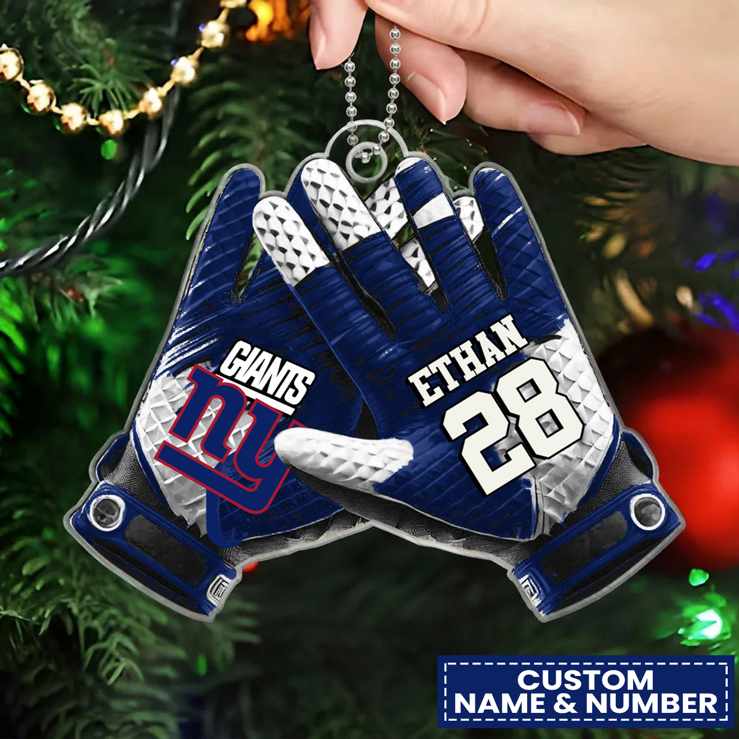 NYG x NFL Customized Christmas Acrylic Ornament DATND TANTD