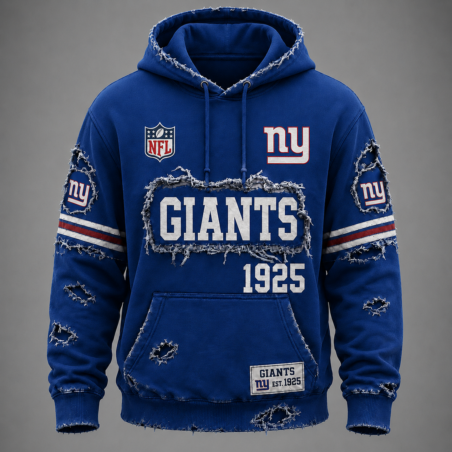 NYG x NFL Distressed Premium Hoodie 0906 DatND DVT