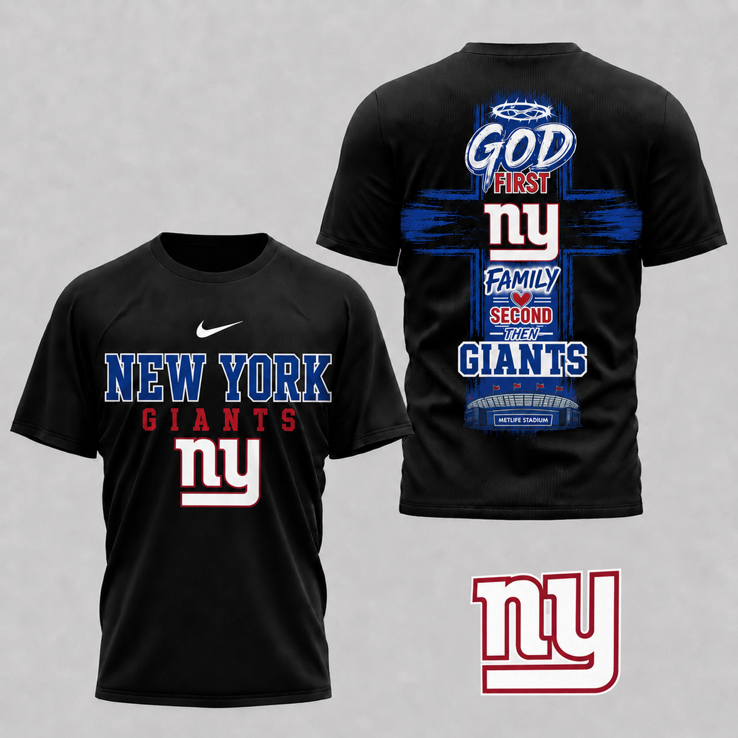 NYG x NFL Faith Family Team Pride 3D T-Shirt