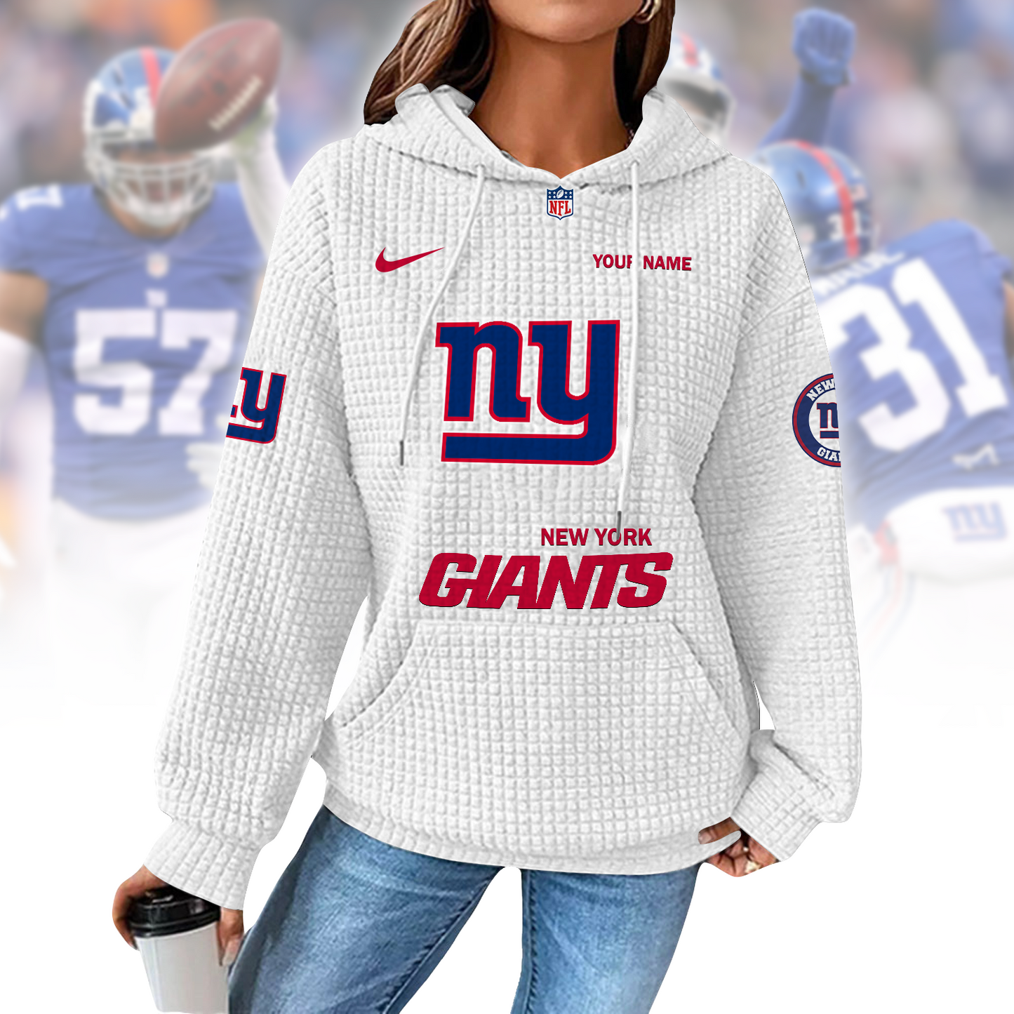 NYG x NFL Waffle Hoodie  0310 DatND DVT