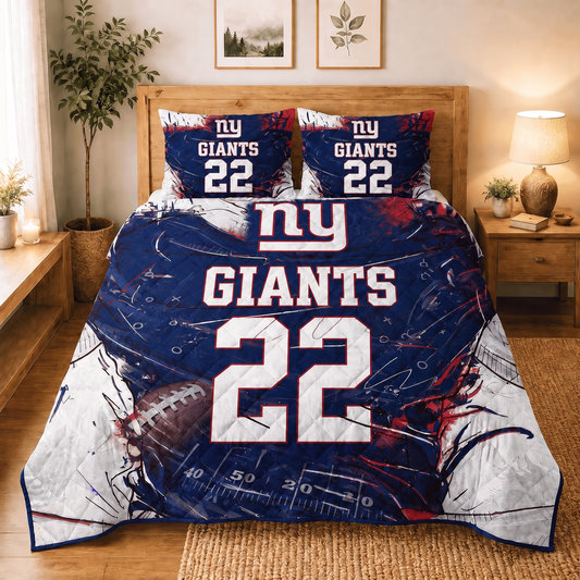 NYG x NFL Premium Bedding Sets Personalized Gift For Fan