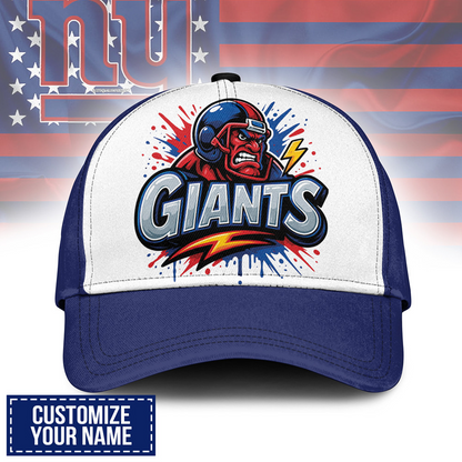 NYG x NFL Premium Custom Graffiti Team Cap