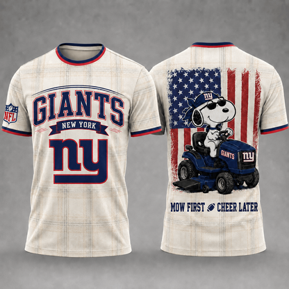 NYG x NFL Premium Funny Football Snoopy 3D T-Shirt 0207