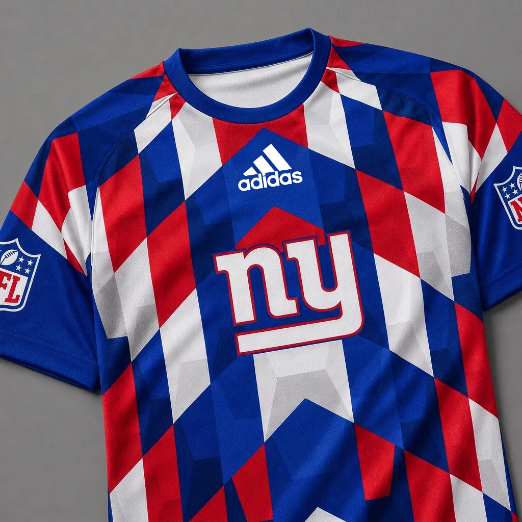 NYG x NFL Premium Geometric Fan Performance T-Shirt