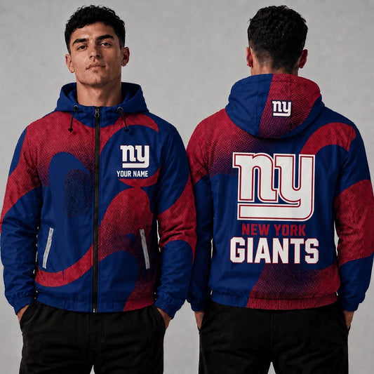 NYG x NFL Premium Windbreaker Jacket Personalized Gift For Fan