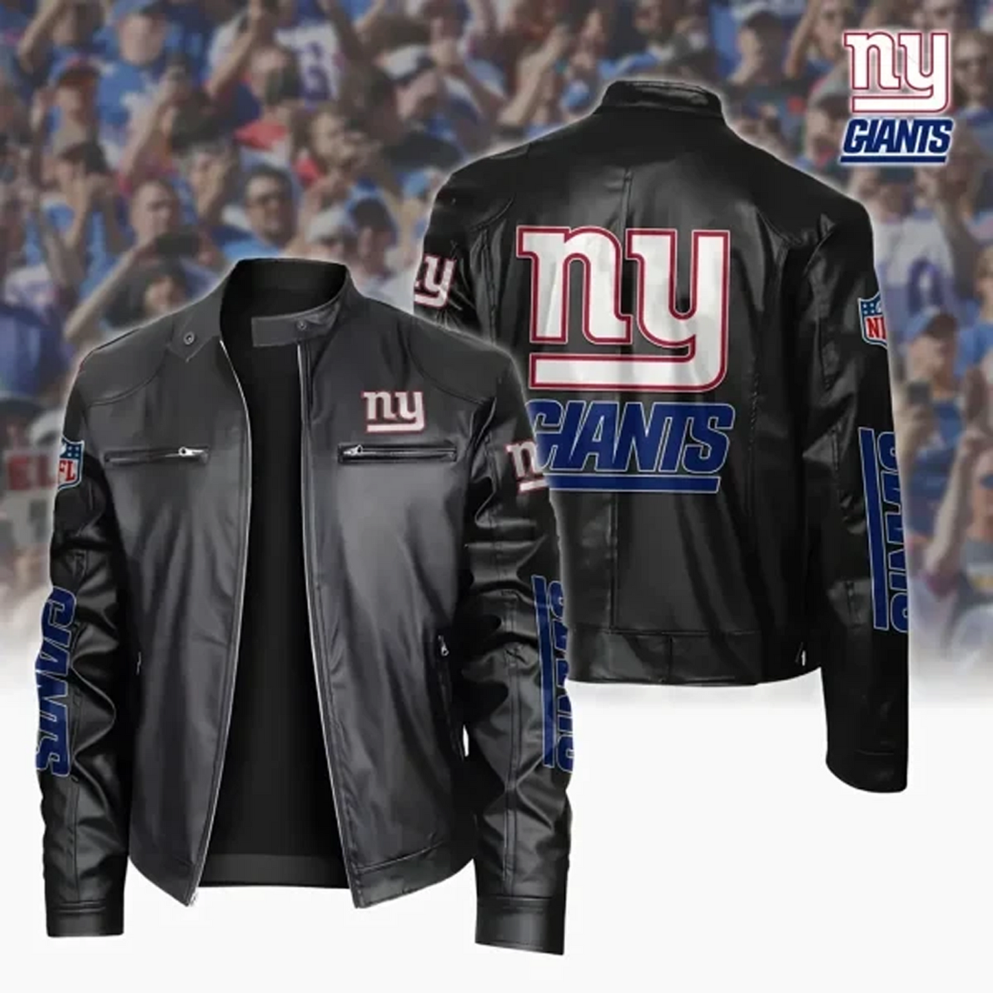 NYG x NFL Sport Leather Jacket DATND TANTD