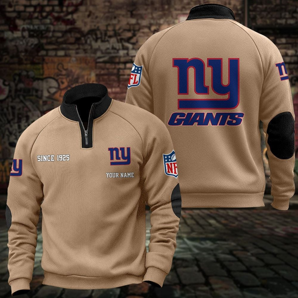 NYG x NFL Sweatshirts Quarter Collared Sweatshirt Pullover DatND DVT