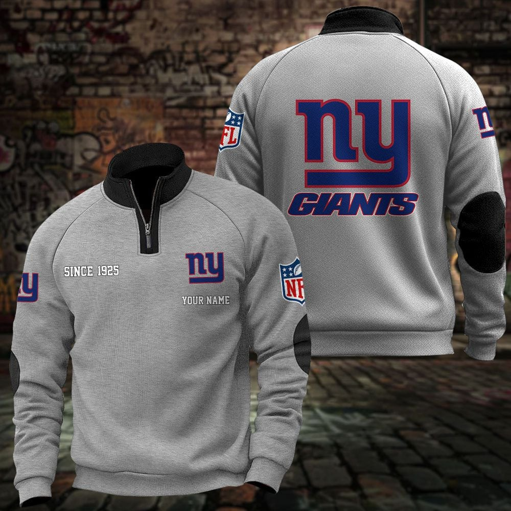 NYG x NFL Sweatshirts Quarter Collared Sweatshirt Pullover DatND DVT