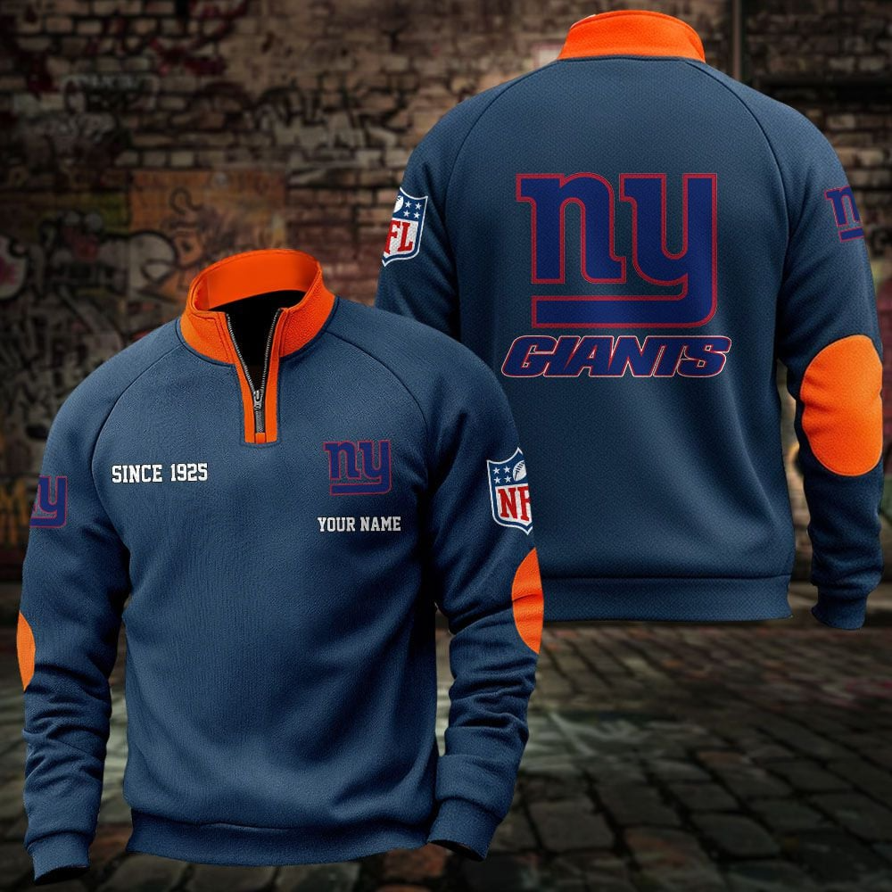 NYG x NFL Sweatshirts Quarter Collared Sweatshirt Pullover DatND DVT