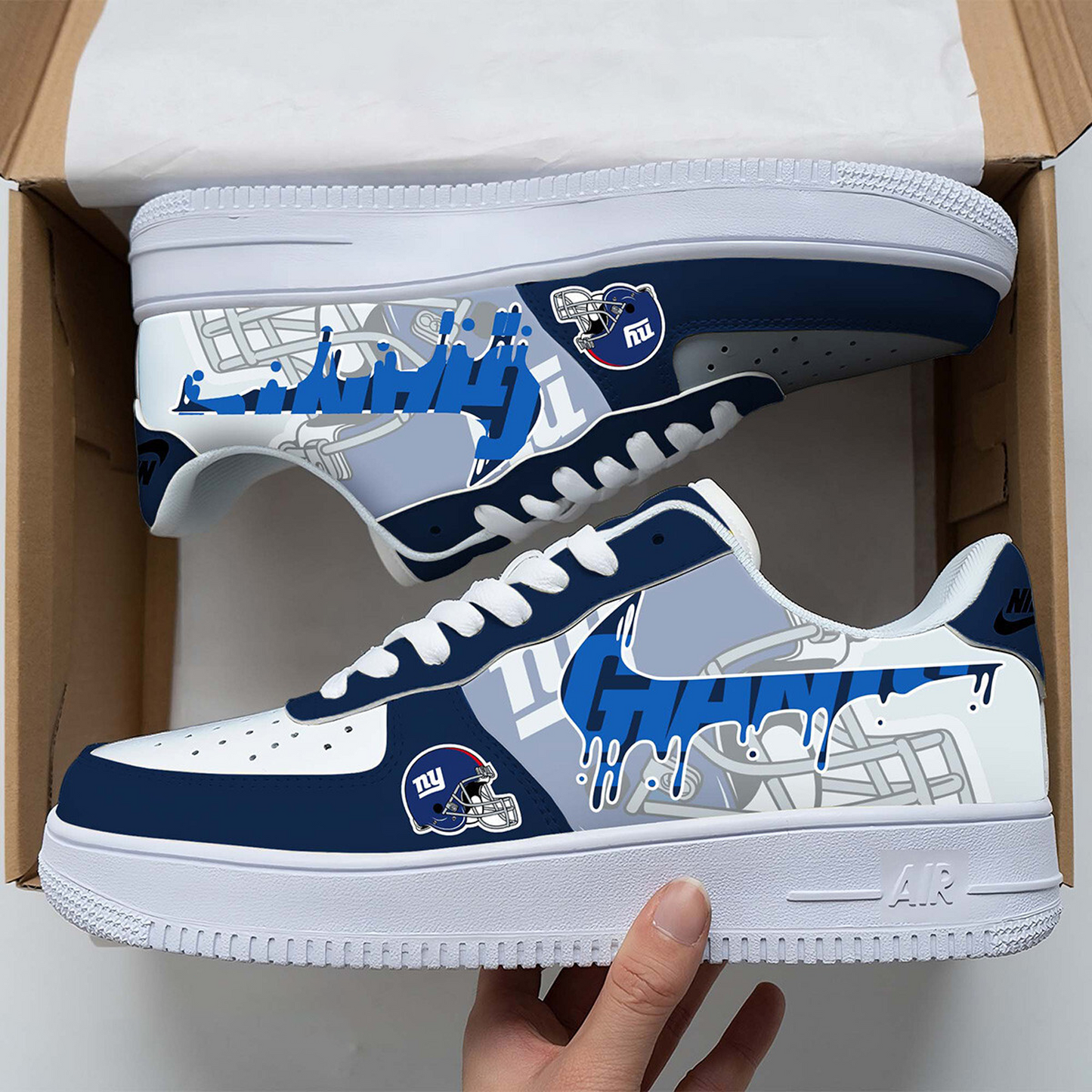 NYG x NFL Team Logo Fan Air Force 1 Shoes DATND TANTD
