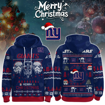 NYG x NFL Unisex Merry Christmas The Force Edition Hoodie DATND TANTD