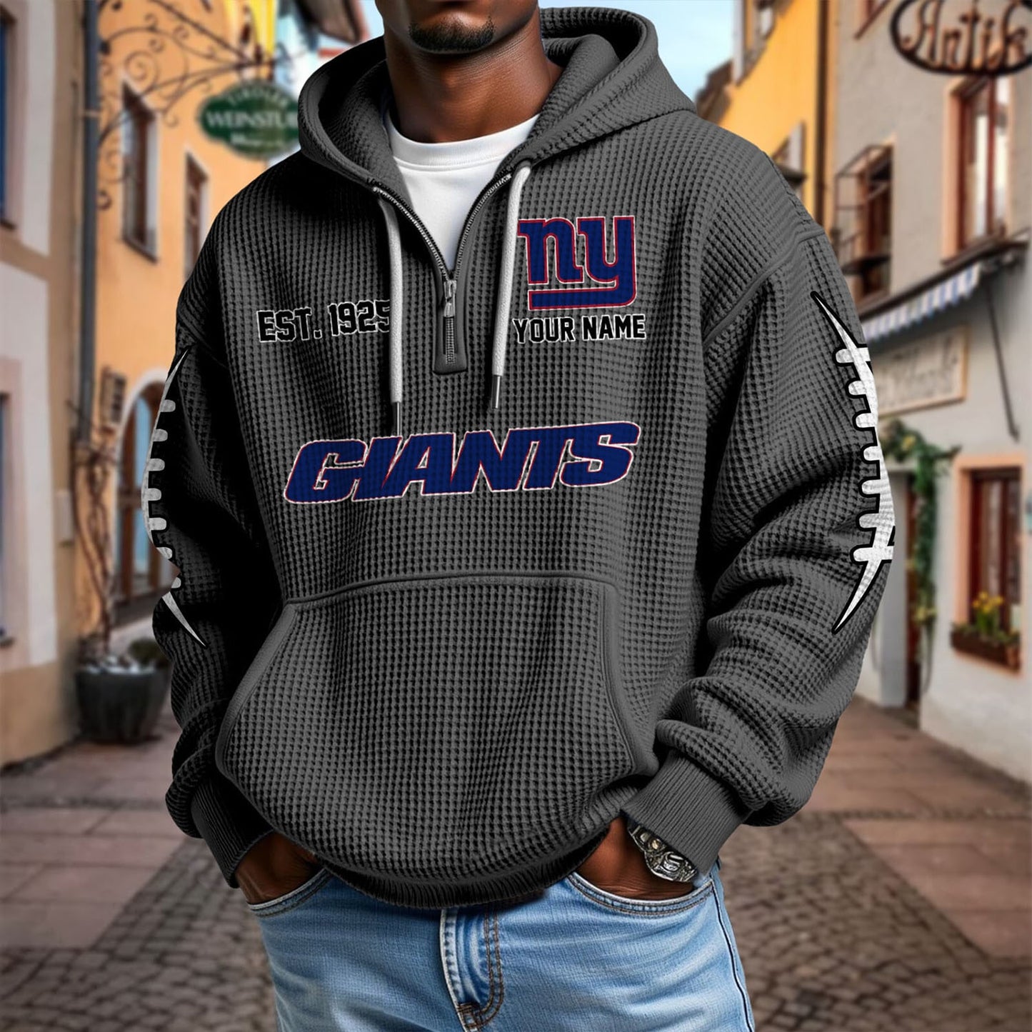 NYG x NFL Waffle Hoodie DatND DVT