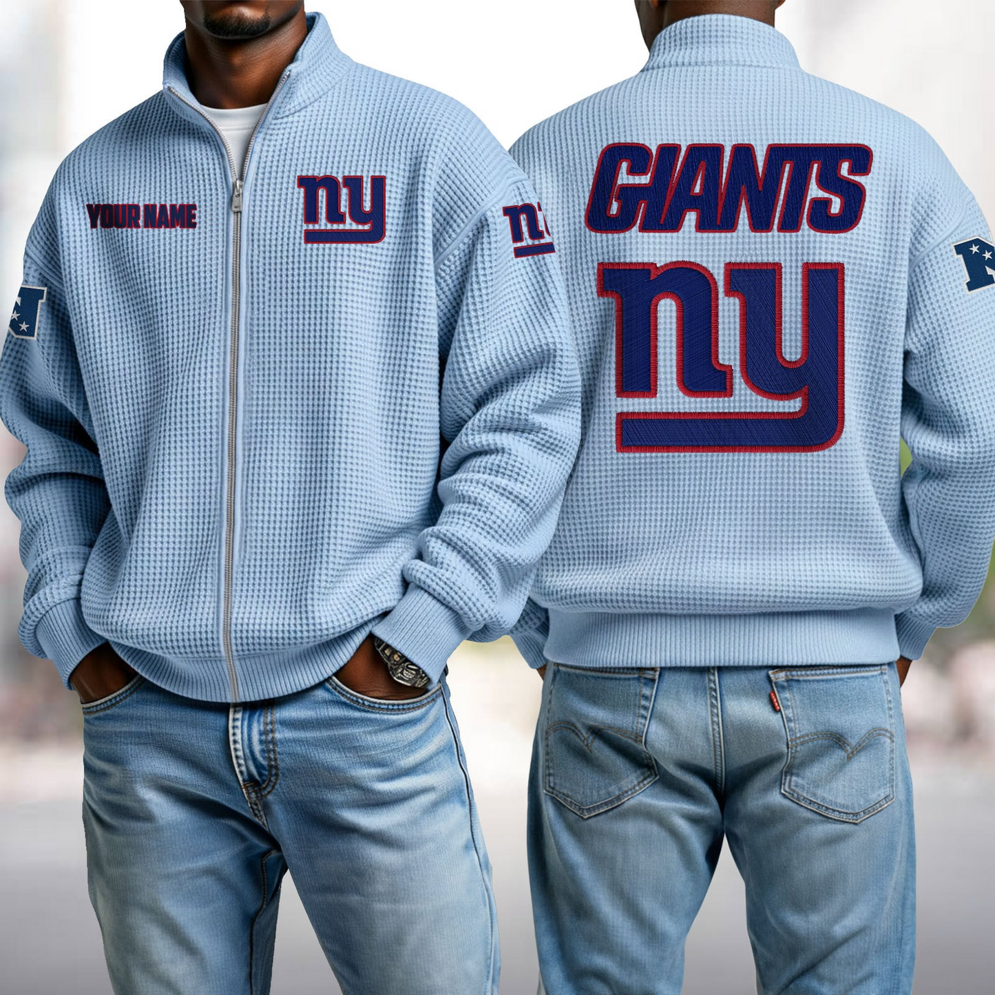 NYG x NFL Waffle Zip-Up Sweatshirt DatND DVT