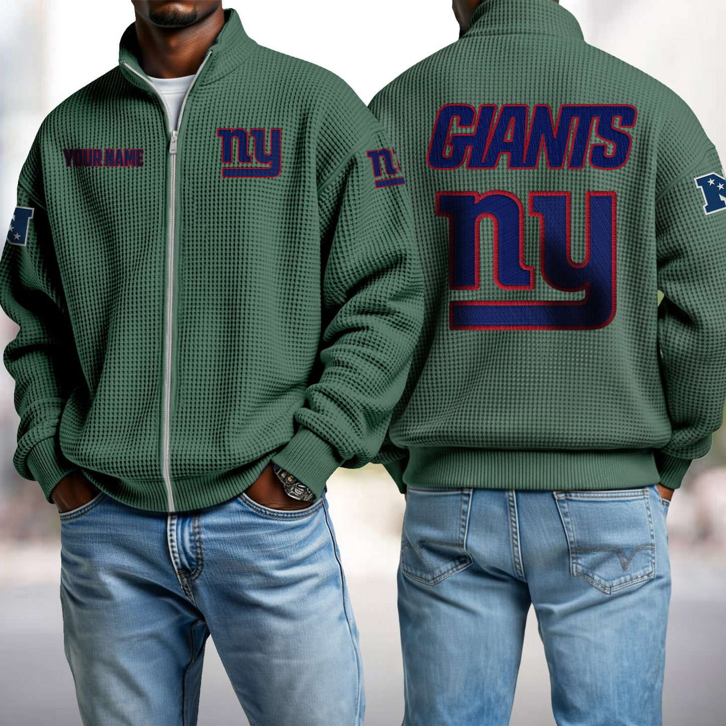 NYG x NFL Waffle Zip-Up Sweatshirt DatND DVT