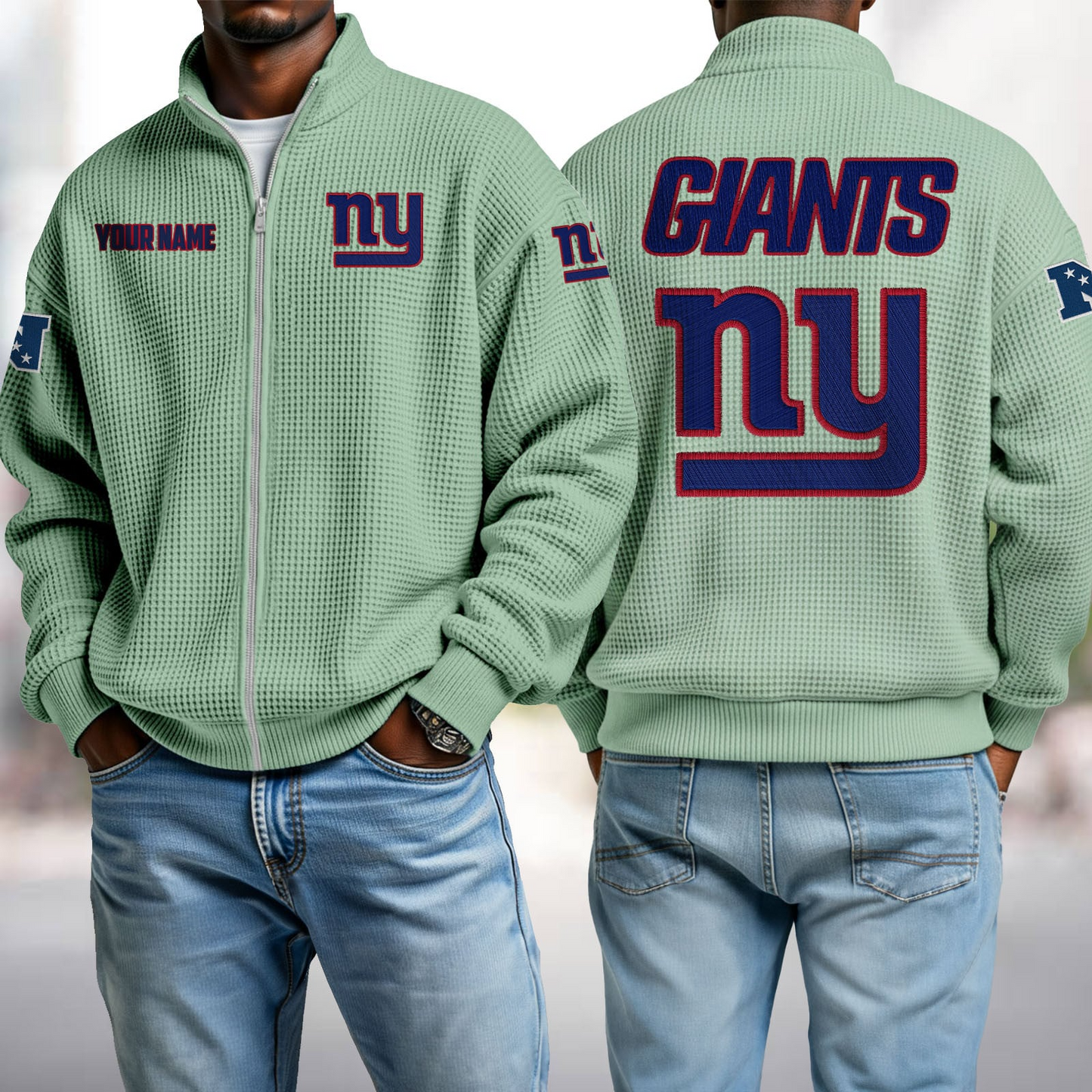 NYG x NFL Waffle Zip-Up Sweatshirt DatND DVT