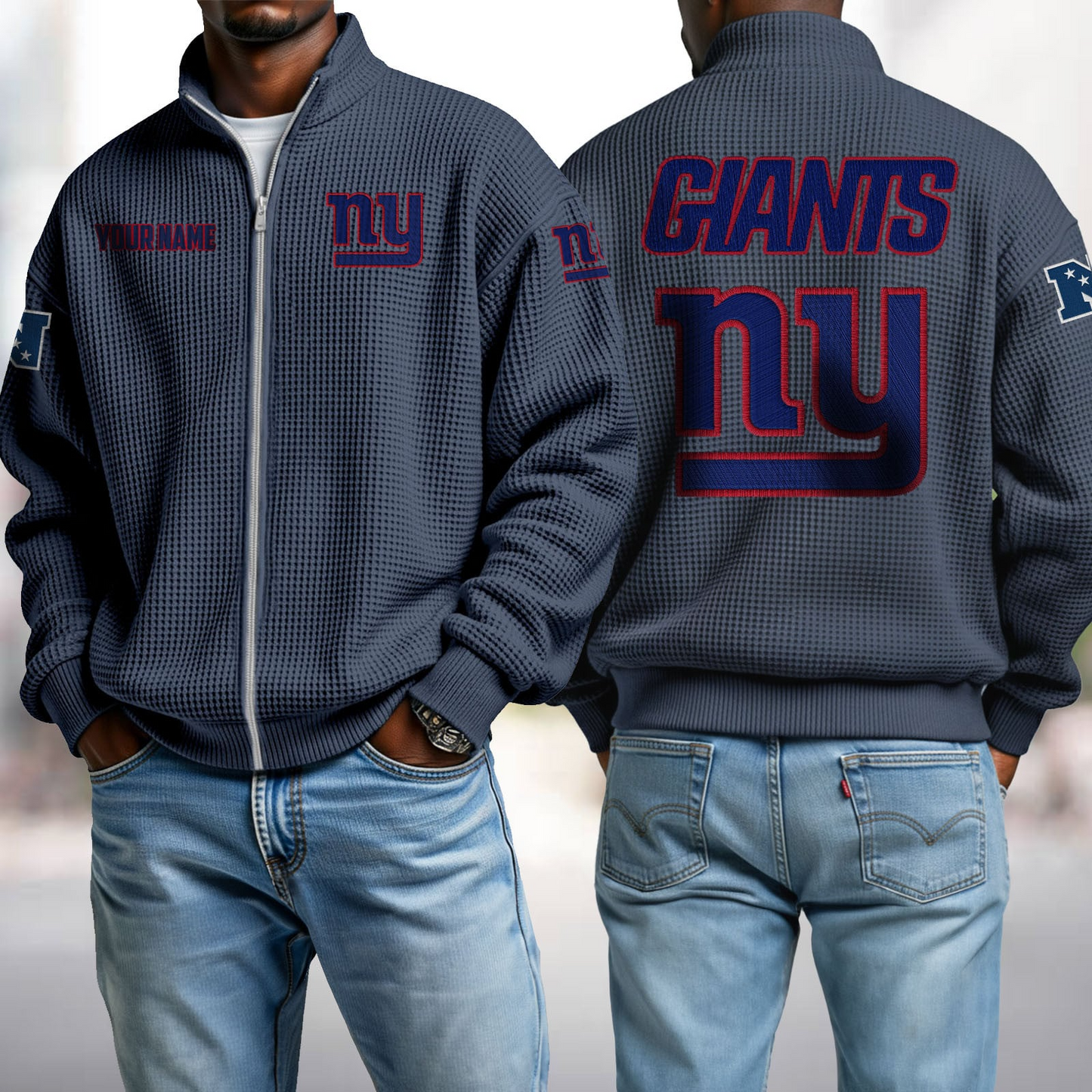 NYG x NFL Waffle Zip-Up Sweatshirt DatND DVT