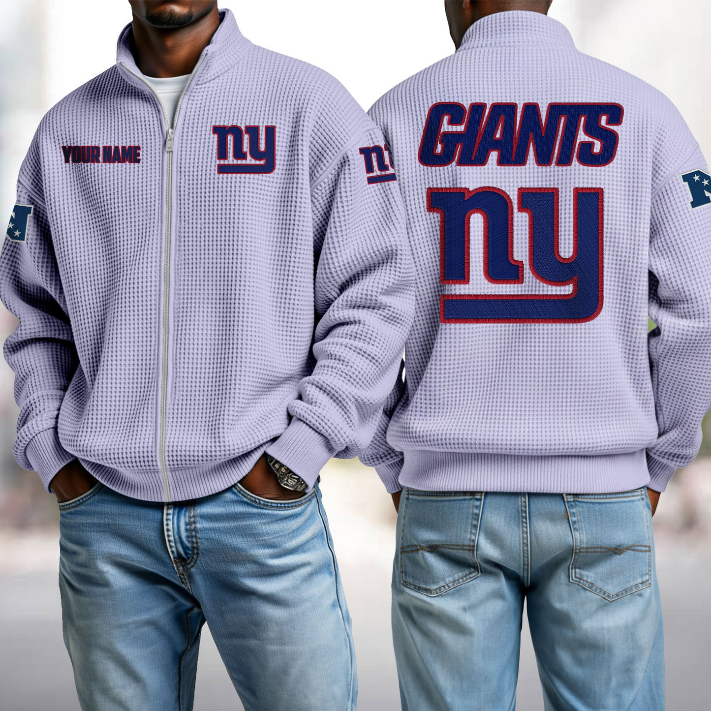 NYG x NFL Waffle Zip-Up Sweatshirt DatND DVT