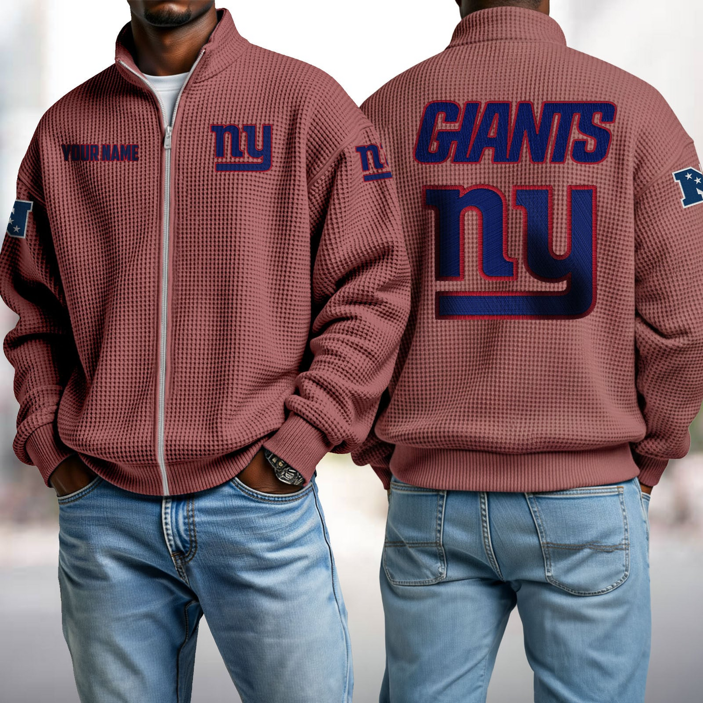 NYG x NFL Waffle Zip-Up Sweatshirt DatND DVT