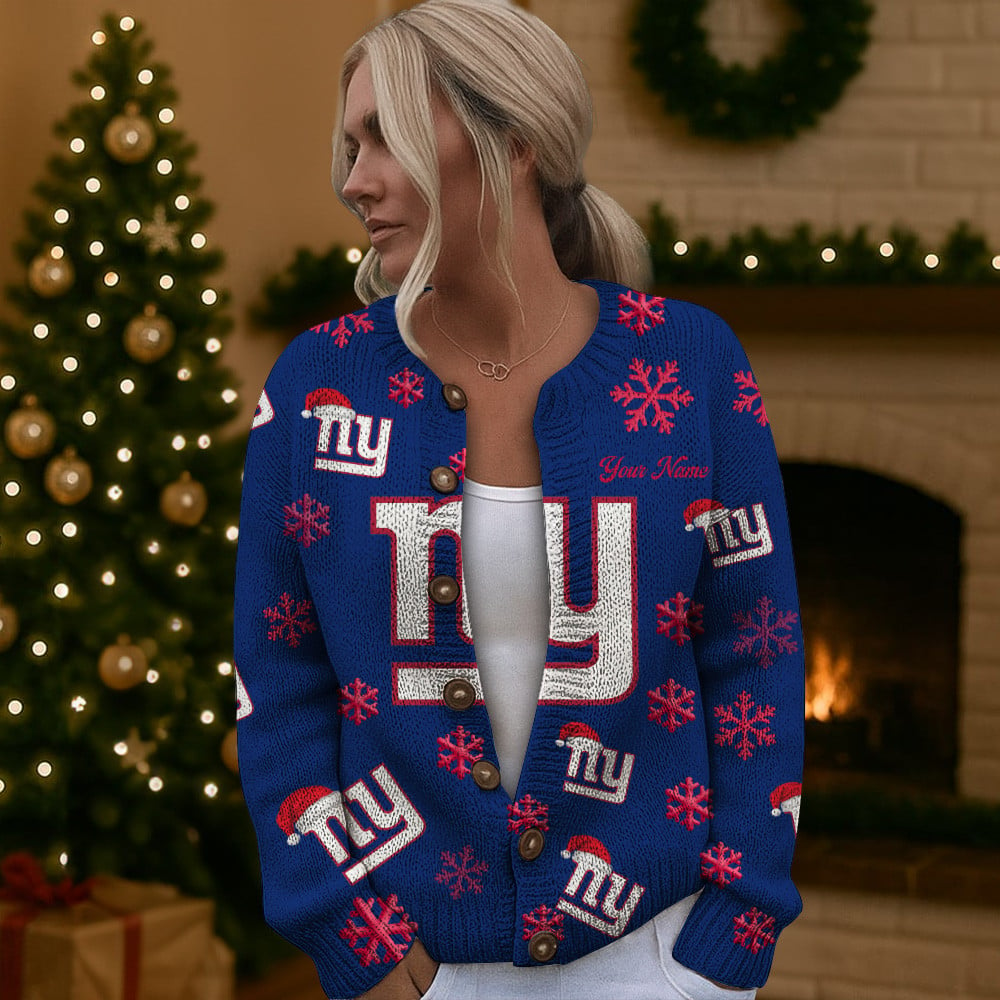 NYG x NFL Women Cardigan Sweater Christmas DDT CTND