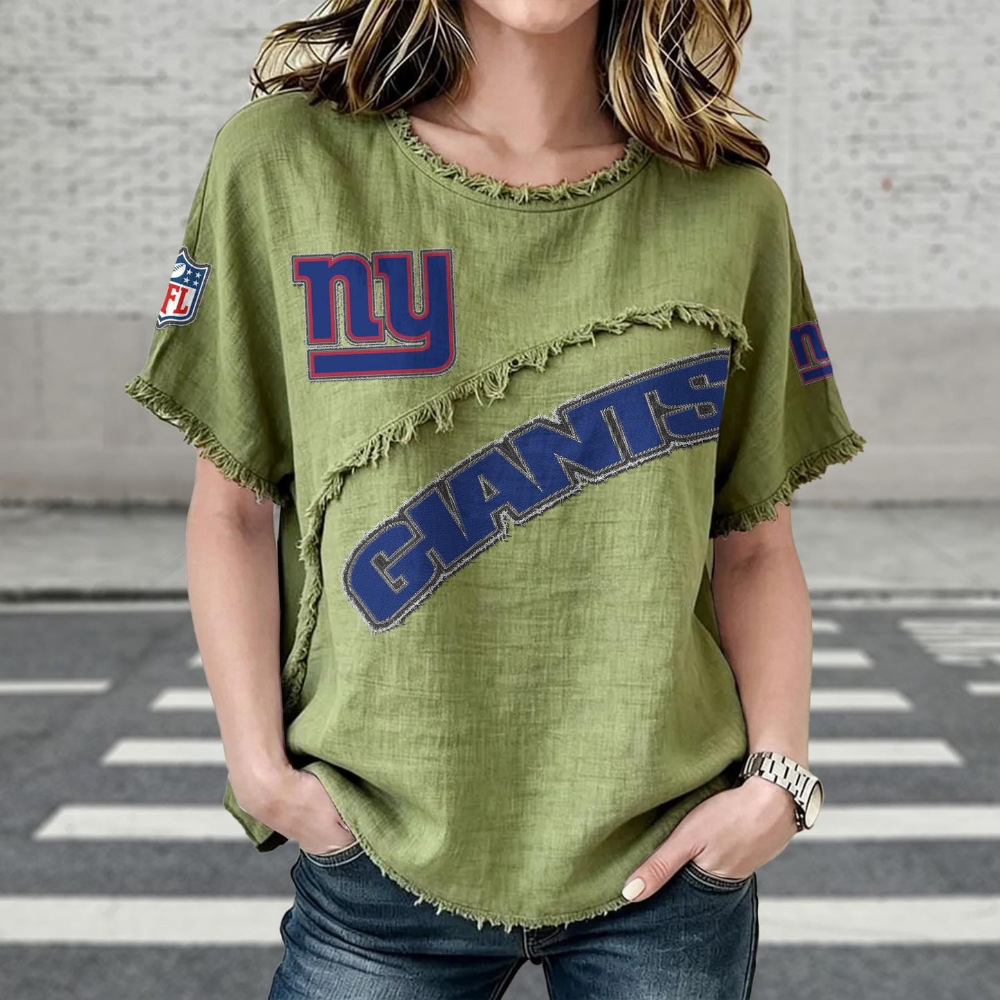 NYG x NFL Womenƒ??s Vintage O-Neck 2905 DatND DVT