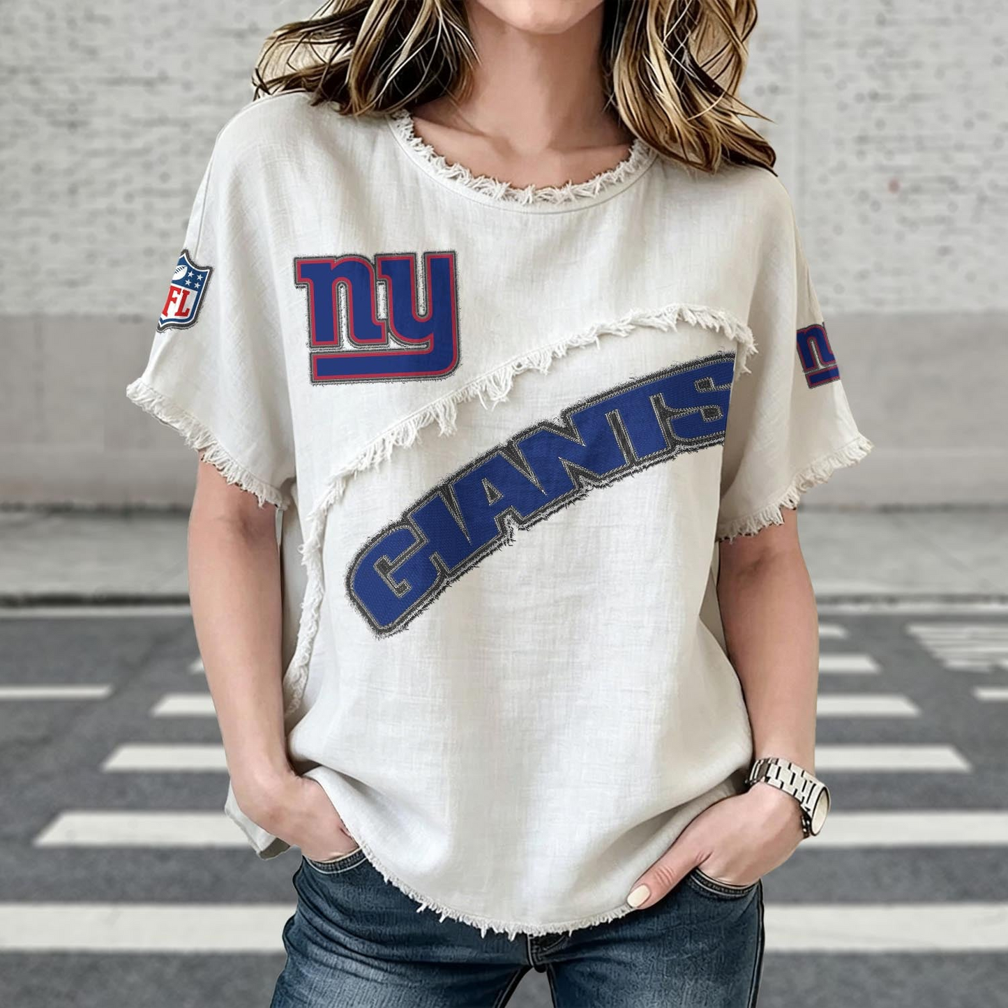 NYG x NFL Womenƒ??s Vintage O-Neck 2905 DatND DVT
