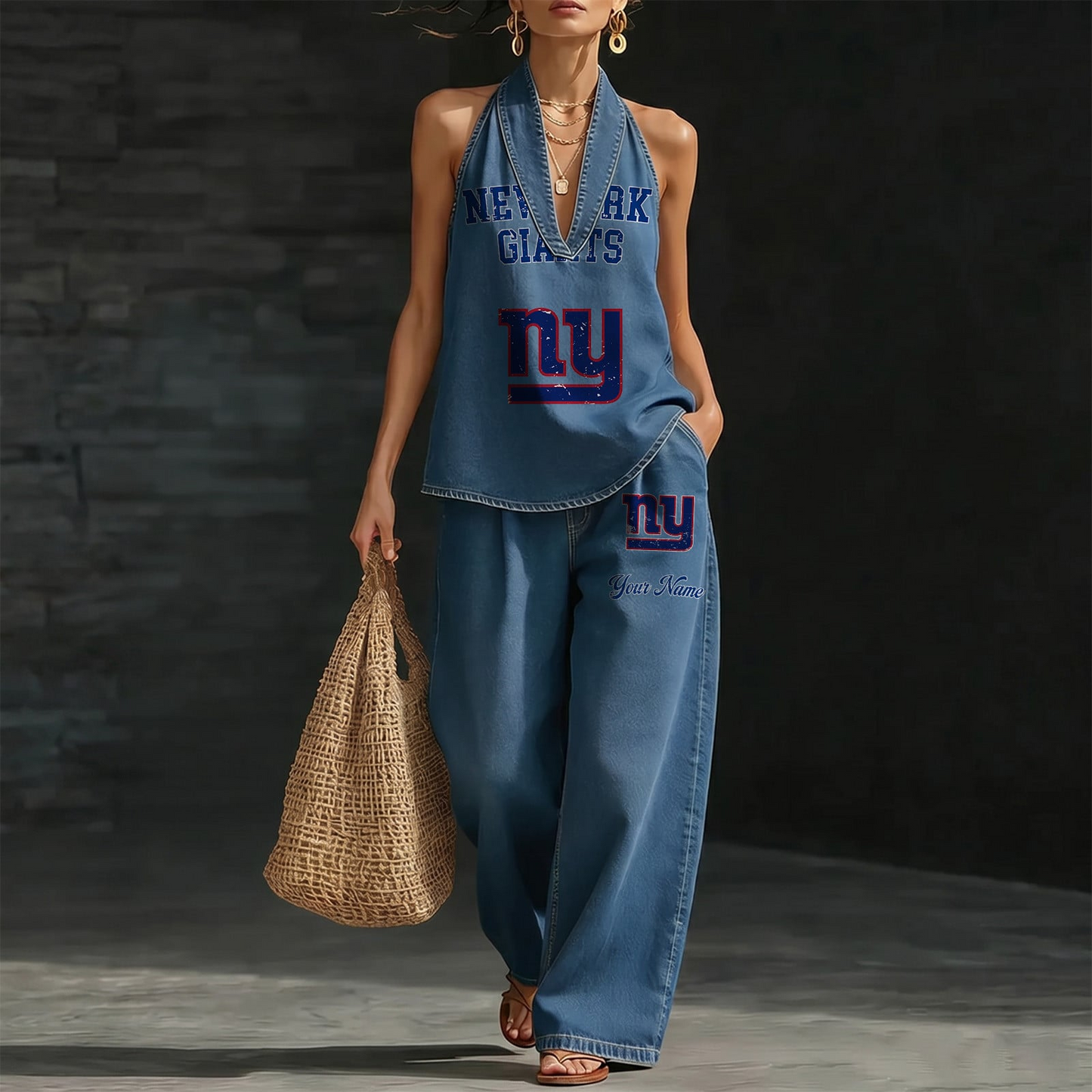 NYG x NFL Women's Vintage Washed Denim Suit DATND TANTD 030626