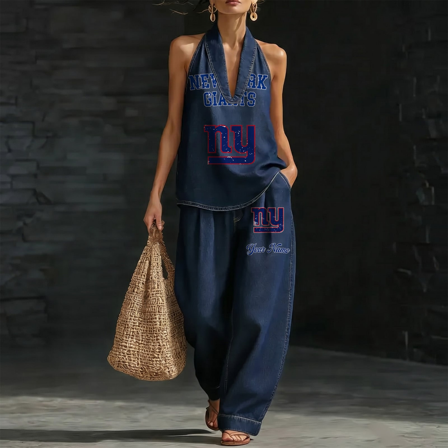 NYG x NFL Women's Vintage Washed Denim Suit DATND TANTD 030626