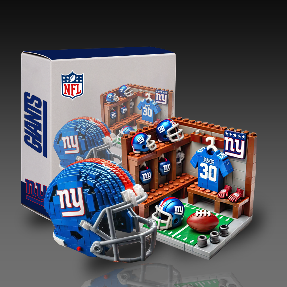 NFL Team Changing Room & Helmets Building Block Football Set DDT CTND