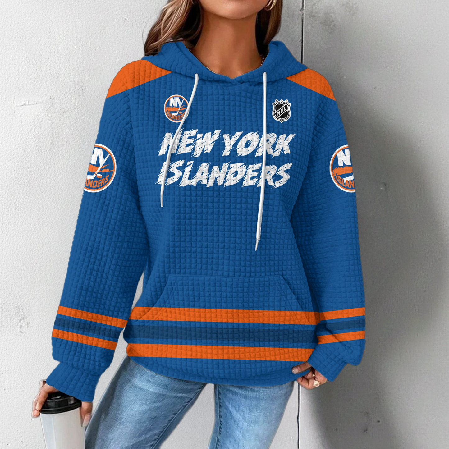 NYI Premium NHL Sorry Busy Hockey Waffle Hoodie DDT NTL