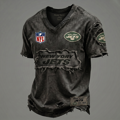 NYJ NFL Premium V-Neck T-shirt Gift For Fans 0306 NAK DATND NHT