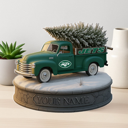 NYJ Custom NFL Christmas Acrylic Block Plaque Decor DatND DVT