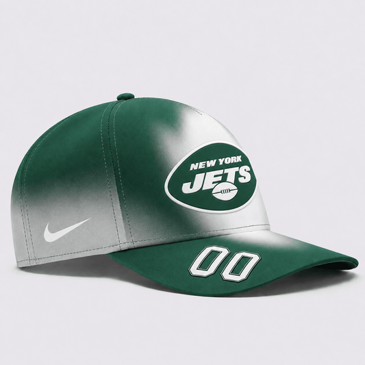 NYJ Premium NFL Custom Name Number Athletic Cap