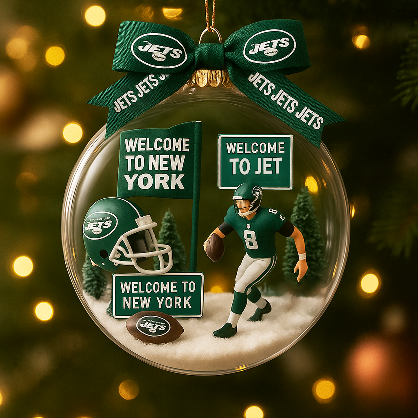 NYJ x NFL Commemorative Christmas Ornament DatND DVT