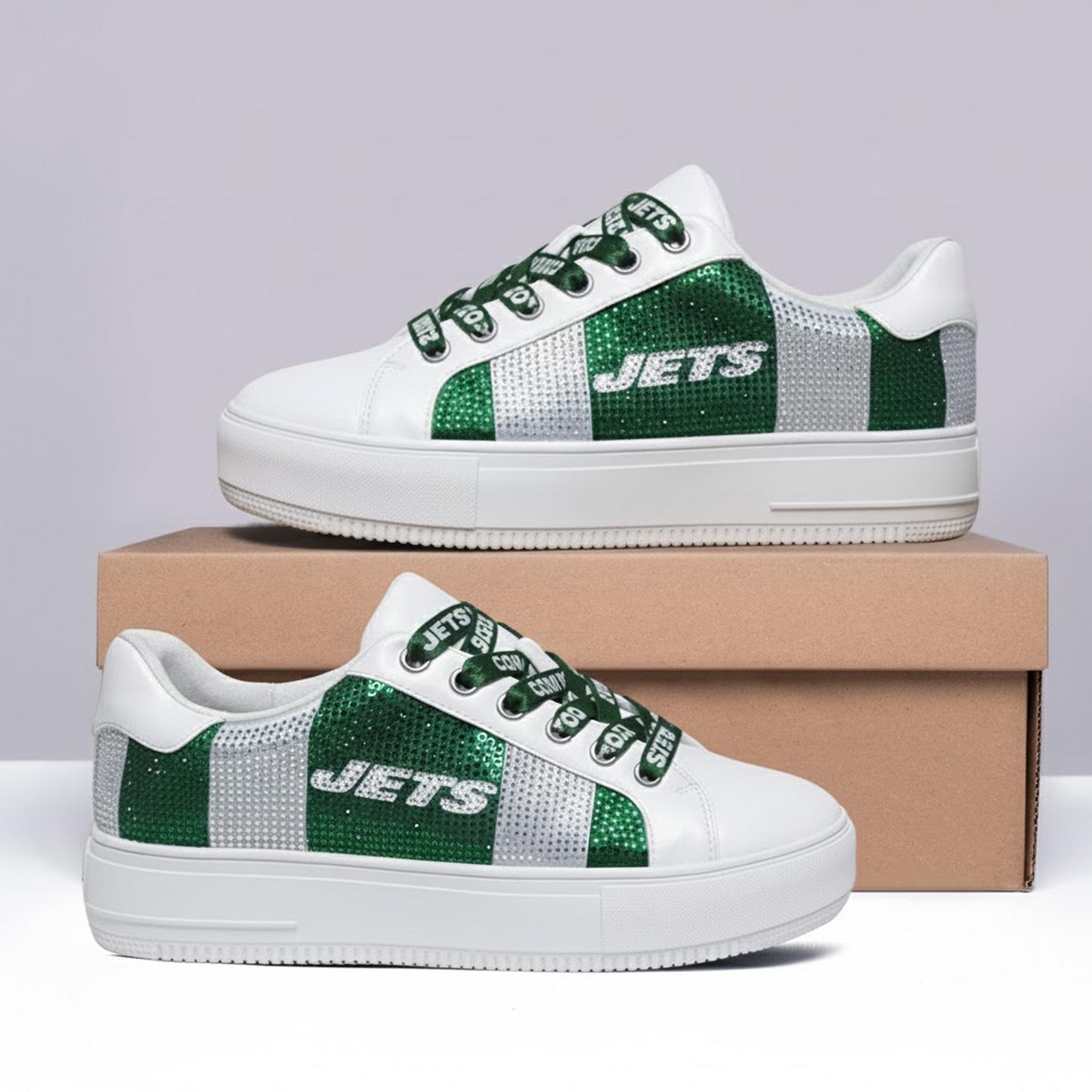 NYJ x NFL Lace-Up Sparkle Sneaker DatND DVT