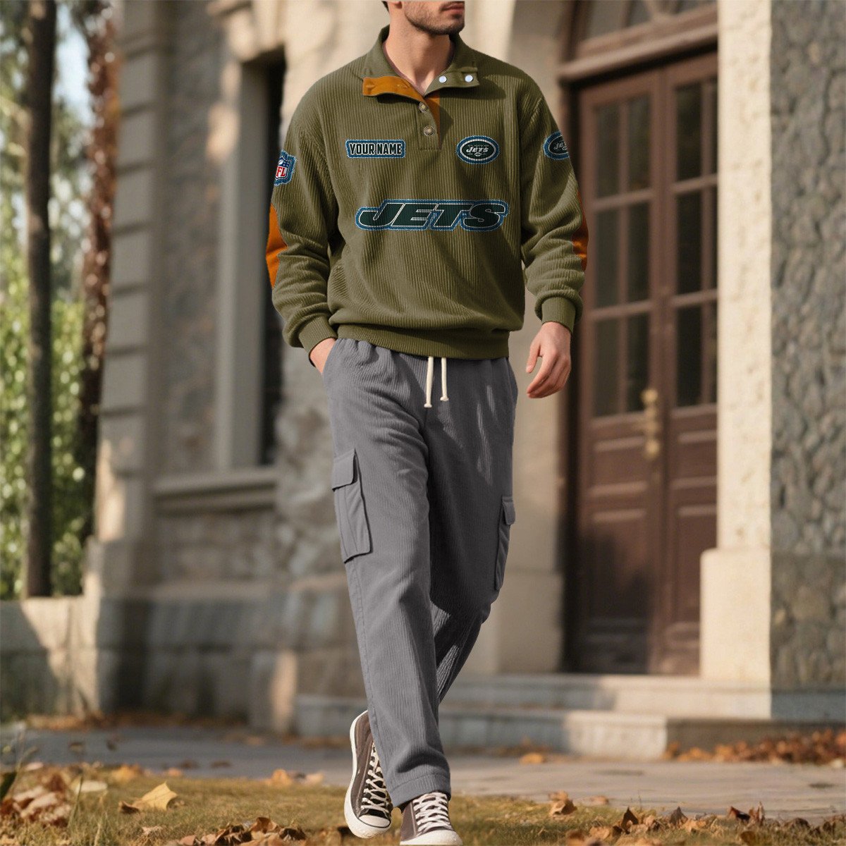 NYJ x NFL Men's Corduroy Sweatshirt 1011 DatND DVT