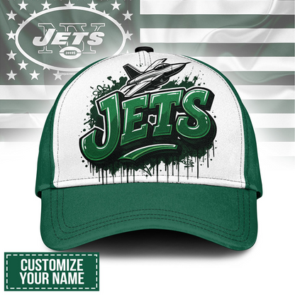 NYJ x NFL Premium Custom Graffiti Team Cap