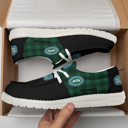 NYJ x NFL Premium Hey Dude Shoes DATND TANTD