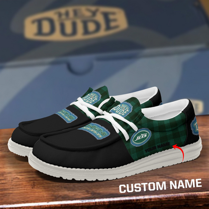 NYJ x NFL Premium Hey Dude Shoes DATND TANTD