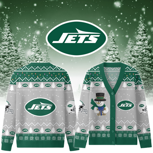 NYJ x NFL Premium Knitted Cardigan Jacket DDT CTND