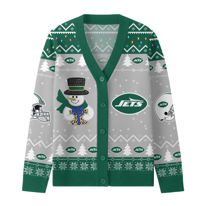NYJ x NFL Premium Knitted Cardigan Jacket DDT CTND