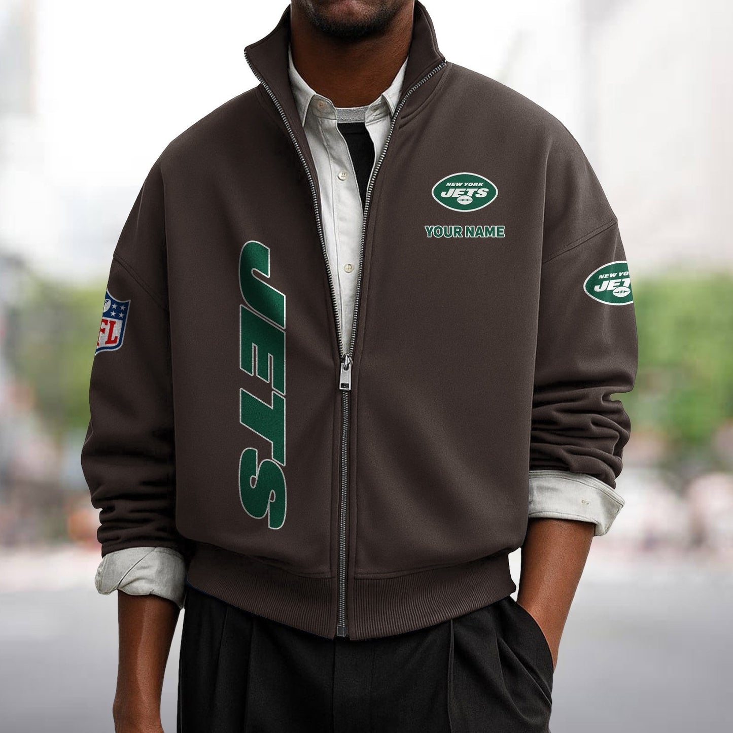NYJ x NFL Sweatshirt Full Zip DATND TANTD