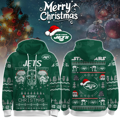 NYJ x NFL Unisex Merry Christmas The Force Edition Hoodie DATND TANTD