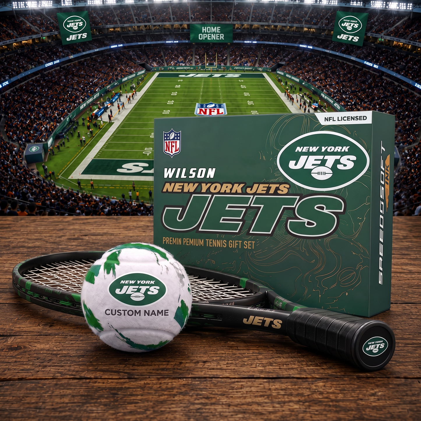 NYJ_PREMIUM NFL  EXCLUSIVE PERSONALIZED TENNIS BALL SET LIMITED EDTION