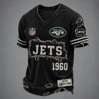 NYJ x NFL LUXURY V-Neck T-Shirt 3005 DatND DVT