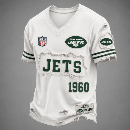 NYJ x NFL LUXURY V-Neck T-Shirt 3005 DatND DVT