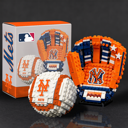 MLB Teams Baseball Glove & Ball Building Block Set DDT NTL