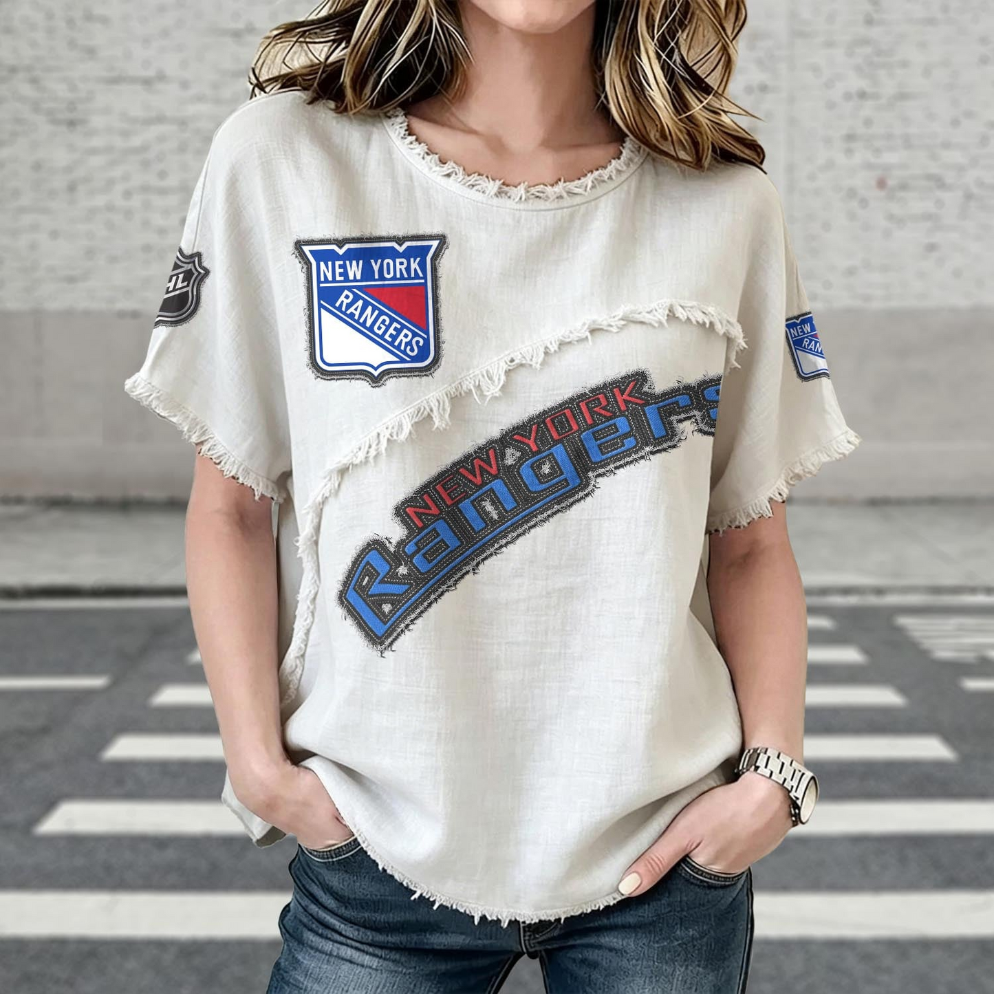 NYR x NHL Womenƒ??s Vintage O-Neck 2905 DatND DVT