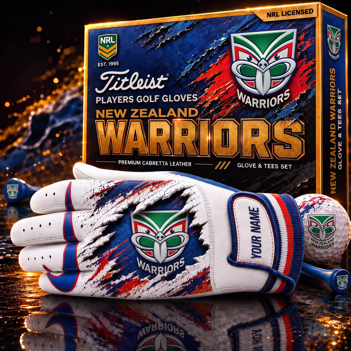 NZW PREMIUM NRL PLAYERS GOLF GLOVE GIFT SET  V2