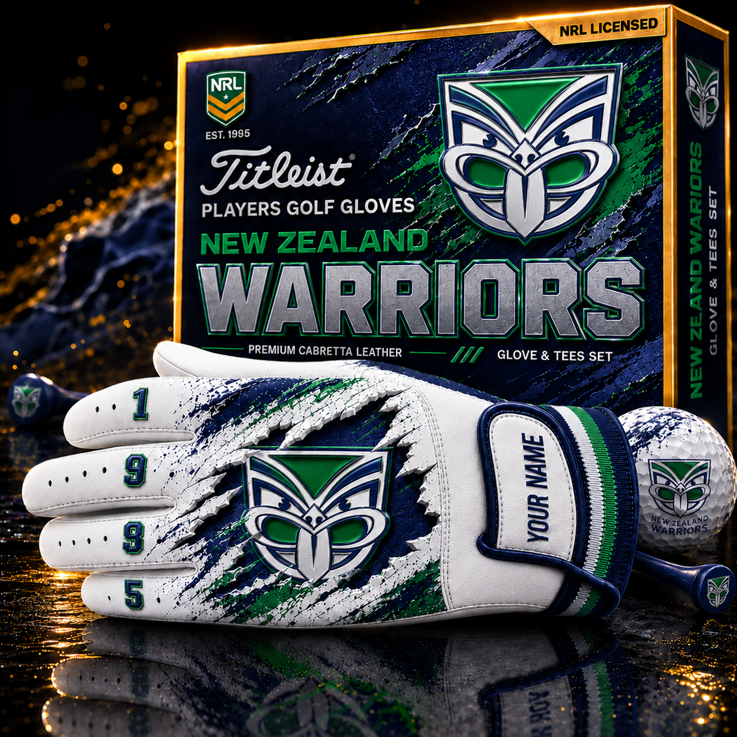 NZW X PREMIUM NRL PLAYERS GOLF GLOVE GIFT SET
